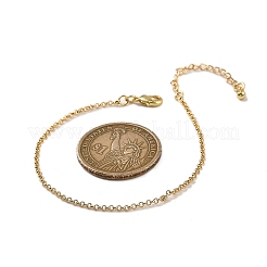 Brass Rolo Chain Bracelets for Women&nbsp;BJEW-G735-05G