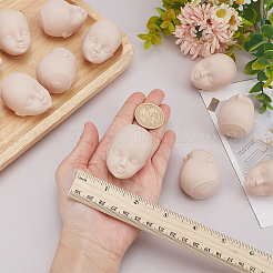 ゴム工芸人形の頭  ぬいぐるみの頭  diyの人形のおもちゃの人形のプラシ天の動物の作成のため  湯通しアーモンド  46x34x35.5mm  穴：8.3mm&nbsp;DIY-WH0671-035