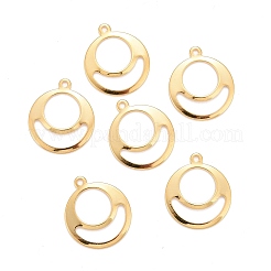 ステンレスペンダント201個  丸いリング  24KGP本金メッキ  18.5x16x1.2mm  穴：1.4mm&nbsp;X-STAS-K217-48G