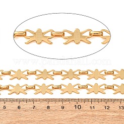 304 Stainless Steel Bowknot Link Chains&nbsp;SA-CBAE0F2-12G