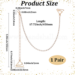 合金ラインストーンの滑り止めブラストラップ（フック付き）  ゴールドカラー  450mm&nbsp;FIND-WH20043-010G