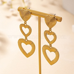 Heart Zinc Alloy Dangle Stud Earrings&nbsp;FS-WG20C8F-01