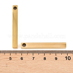 ステンレスペンダント201個  長方形のチャーム  イオンプレーティング（ip）  18KGP本金メッキ  40x5x5mm  穴：3mm&nbsp;LS-STAS-P437-12G