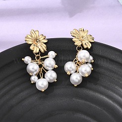 304 Stainless Steel Stud Dangle Earrings&nbsp;SA-CBAF6AD-21G