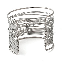 Non-Tarnish 304 Stainless Steel Open Cuff Bangles for Women&nbsp;STAS-002-01