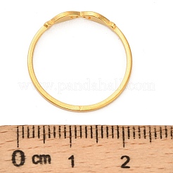 Hollow Out Kissing Fish 304 Stainless Steel Finger Rings for Women&nbsp;RJEW-G353-03G
