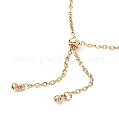 Adjustable 304 Stainless Steel Cable Chain Slider Bracelets&nbsp;BJEW-JB13089-02