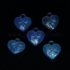 Luminous UV Plating Transparent Acrylic Pendants&nbsp;OACR-P010-10B