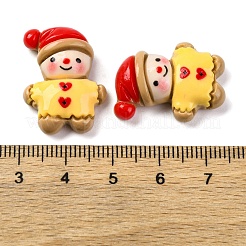 ピーチパフのクリスマステーマの樹脂カボション  人間  24x18.5x7.5mm&nbsp;RESI-R451-01G