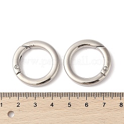 ニッケルメッキ合金スプリングゲートリング  リング  プラチナ  28x4.5mm&nbsp;FIND-Q104-01C-P