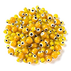 3 Strands 3 Style Handmade Evil Eye Lampwork Round Bead Strands&nbsp;LAMP-LS0001-12G