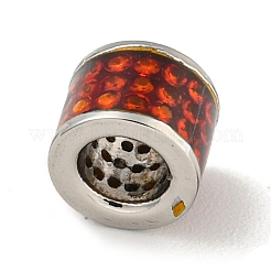 Brass Enamel European Beads&nbsp;KK-G493-11B-03