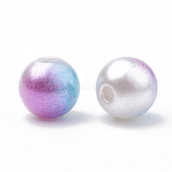 アクリルパール調ビーズ  ラウンド  ミックスカラー  8mm  穴：1.2~2mm  約1800個/500g&nbsp;MACR-N001-01