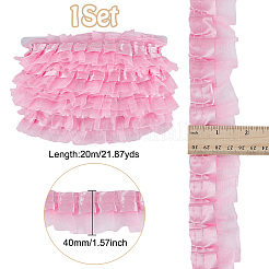 20M Double Satin Lace Edge Trim Organza Lace Ribbon&nbsp;OCOR-UN0001-02C