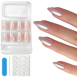 1 Bag ABS Plastic Mermaid Metallic Effect Press On False Nails&nbsp;MRMJ-CP0001-63