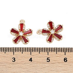 Rack Plating Brass Micro Pave Cubic Zirconia Pendants&nbsp;KK-C082-01G-03