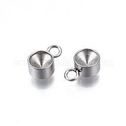 Non-Tarnish 201 Stainless Steel Pendant Rhinestone Settings&nbsp;STAS-S057-44D-P