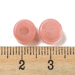 天然な白翡翠染めビーズ  コラム  パールピンク  8~8.5x5.5~6mm  穴：3~3.3mm&nbsp;X-G-G003-A06-07