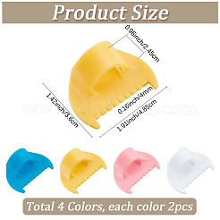 8個 4色 プラスチック製裁縫テンプレート定規  ミシン定規  家庭用ミシン用の新しい定規テンプレートサンプル  ミックスカラー  36x48.5x24.5mm  2個/カラー&nbsp;DIY-CL0001-28