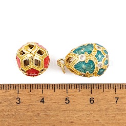 Brass Micro Pave Cubic Zirconia Pendants&nbsp;KK-E112-08G