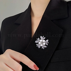 Exquisite Flower Alloy Rhinestone Brooch&nbsp;PW-WG62D3E-01