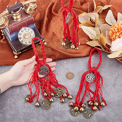 3Pcs Alloy & Brass Hanging Ornaments&nbsp;HJEW-OC00362