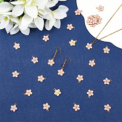 30Pcs Light Gold Plated Alloy Enamel Pendants&nbsp;ENAM-SC0006-75A