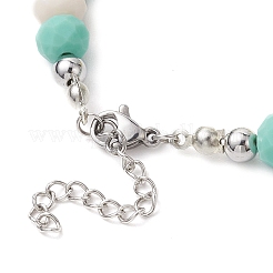 Natural Lemon Jade Beaded Anklets&nbsp;AJEW-AN00613