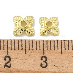 合金ビーズキャップ  長持ちメッキ  鉛フリー＆カドミウムフリー  花  14KGP本金メッキ  6x6x2mm  穴：1.4mm&nbsp;FIND-L018-001LG-02