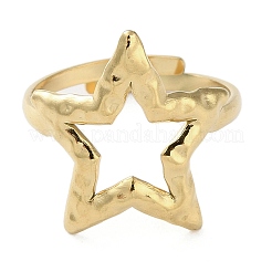 Ion Plating(IP) 316 Stainless Steel Finger Rings&nbsp;RJEW-C075-01G