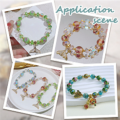 1 Strand Handmade Glod Sand Lampwork Beads Strands&nbsp;LAMP-PA0001-77C