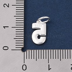 ナンバーシリーズ 925 スターリングシルバーチャーム  スタンプ925個と丸カン付き  銀色のメッキ  5  10.5x6x1.5mm&nbsp;LS-STER-Q002-01F
