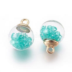 Transparent Glass Bottle Pendants&nbsp;GLAA-L018-13