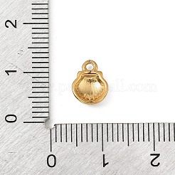 304ステンレススチールチャーム  ニッケルフリー  イオンプレーティング（ip）  シェル形状  9x7x2.5mm  穴：1.2mm&nbsp;STAS-F327-03F-G