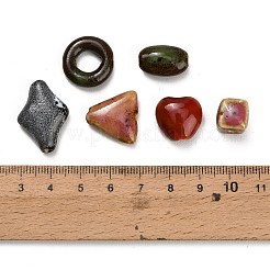 ヴィンテージの手作り磁器ビーズ  ファンシーアンティーク施釉磁器  混合図形  ミックスカラー  6.5~25x6.5~20.5x5~14mm  穴：1.6~3.3mm&nbsp;PR-CBA9CFF-11
