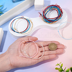 30Pcs 6 Colors Polyester Braided Cord Bracelet Making&nbsp;AJEW-TA00047