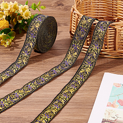 Ethnic Embroidery Polyester Flat Ribbons&nbsp;OCOR-WH0058-52