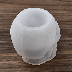 シリコンモールド  スカル  ホワイト  96.5x67.5x80.5mm&nbsp;LS-SIL-D301-03B