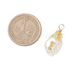 Marine Organism Theme Alloy ABS Plastic Imitation Pearl Pendants&nbsp;PALLOY-JF04789