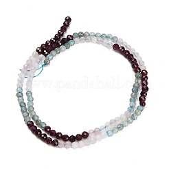 Gradient Color Natural Garnet & Quartz Crystal & Apatite Beads Strands&nbsp;GG-CBA1668-A05-3mm