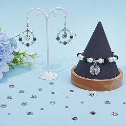 500Pcs 5 Styles Tibetan Style Alloy Daisy Spacer Beads&nbsp;FIND-SP0002-22A