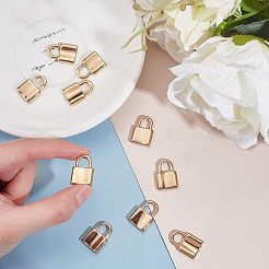 304ステンレスペンダント  南京錠  ゴールドカラー  22x15x4mm  穴：6x7mm  10個/箱&nbsp;STAS-UN0005-09G