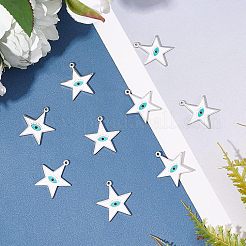 10Pcs 304 Stainless Steel Enamel Pendants&nbsp;STAS-NB0001-27