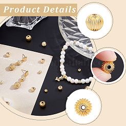 Brass Grooved Beads&nbsp;KK-BBC0028-75A