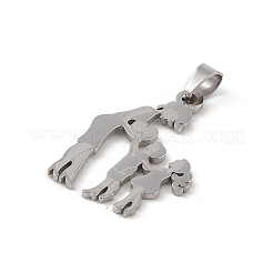 Non-Tarnish Mother's Day 304 Stainless Steel Pendants&nbsp;STAS-U002-08P
