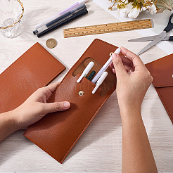 PU Leather with Alloy Pen Holders&nbsp;AJEW-CL0003-07A