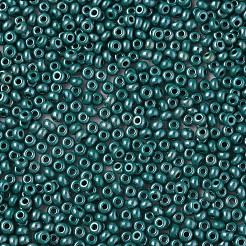 8/0 チェコ不透明ガラスシードビーズ  光沢のある  ラウンド  ティール  3x2mm  穴：1mm  約500 G /袋&nbsp;SEED-N004-003A-31
