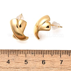 Brass Stud Earrings&nbsp;EJEW-Z083-02G