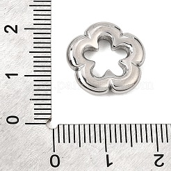 304ステンレススチールペンダントラインストーンセッティング  花のチャーム  ステンレス鋼色  1.2mmのラインストーンに適する  15.5x16x3mm  穴：7x8.5mm&nbsp;SA-CBA0563-26P