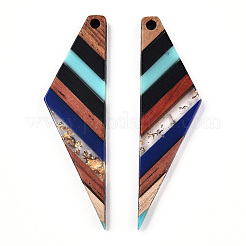 Transparent Resin & Walnut Wood Big Pendants&nbsp;RESI-TAC0017-52-A01